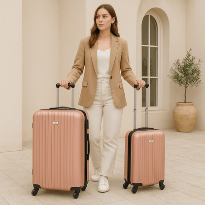 Trolley Set 2Pc Rose Gold - Afanaya
