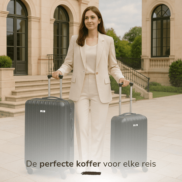 Trolley Set 2Pcs Black - Afanaya