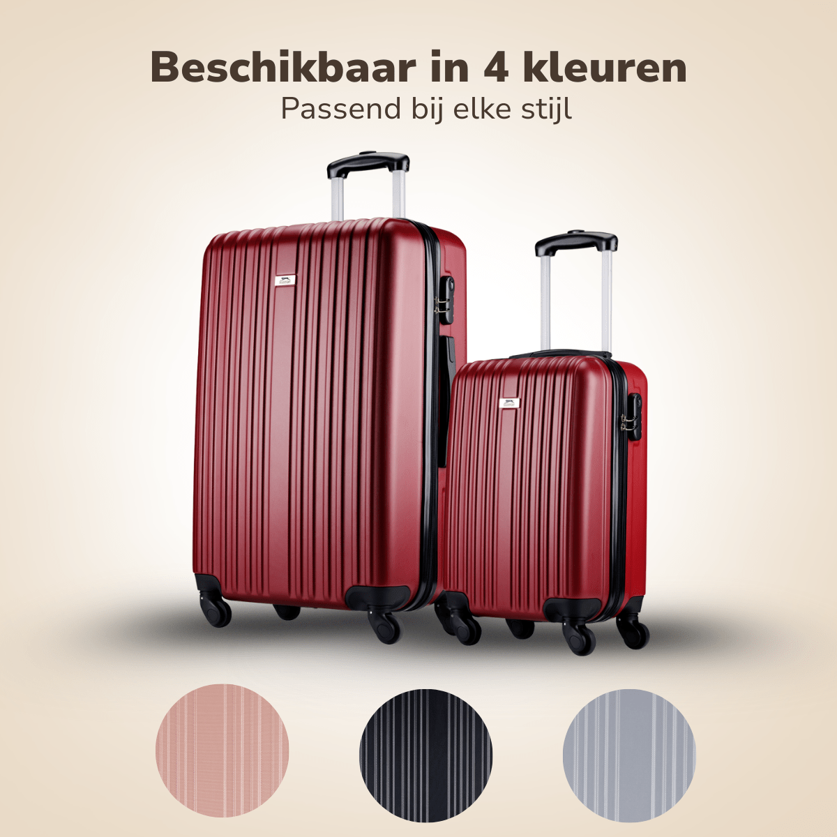 Trolley Set 2Pcs Red - Afanaya