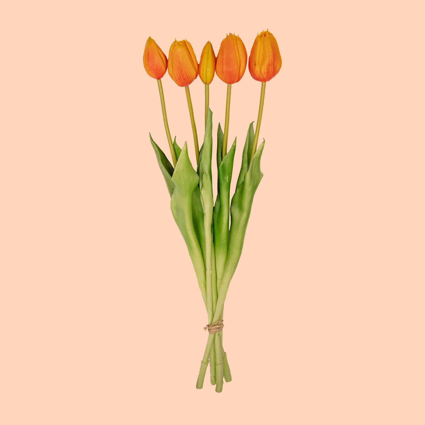 Tulip Bouquet – 5 Pieces – Various Colours – ‘Real Touch’ Artificial Tulips – 42 Cm - Afanaya