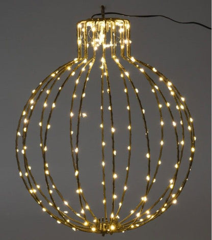 Verlichte Kerstbal - 45Cm - Zwart Frame - Afanaya