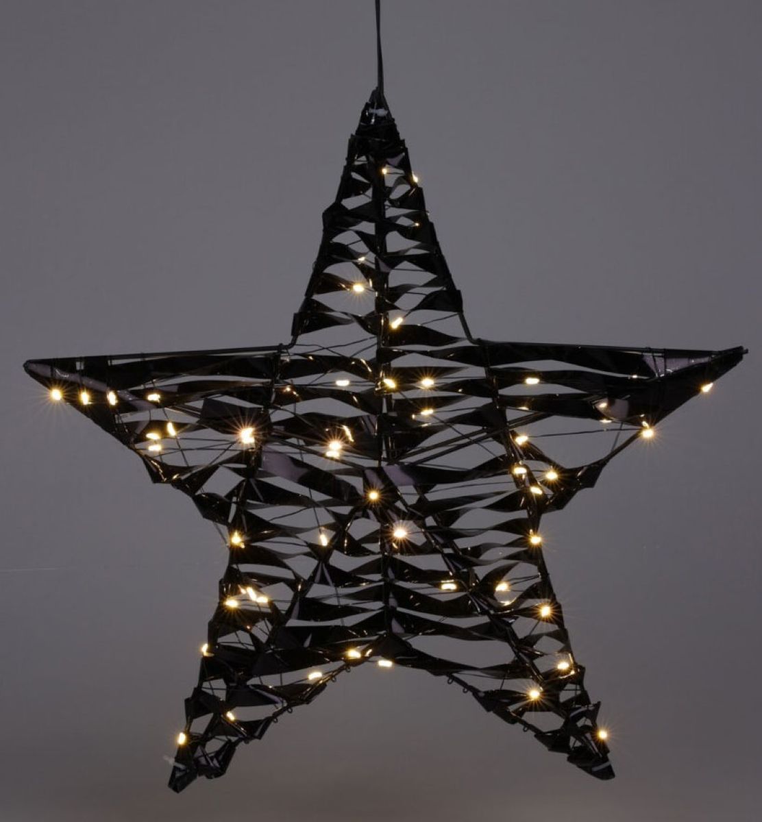 Verlichte Kerstster - Zwart - 40 Cm - 60 Led - Afanaya
