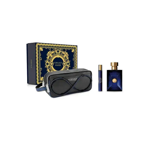 Versace Dylan Blue Eau De Toilette Vaporisateur 100ml Coffret 3 Produits - Afanaya