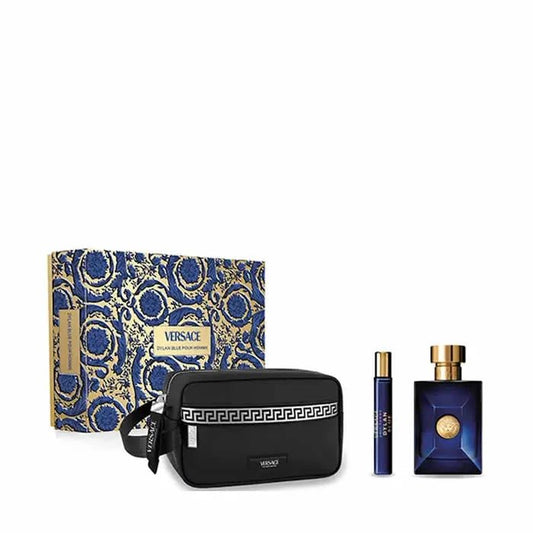 Versace Dylan Blue Pour Homme Eau De Toilette Vaporisateur 100ml Coffret 3 Produits - Afanaya