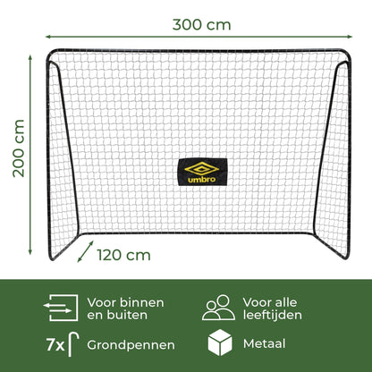 Voetbaldoel 300 X 120 X 205Cm - Afanaya