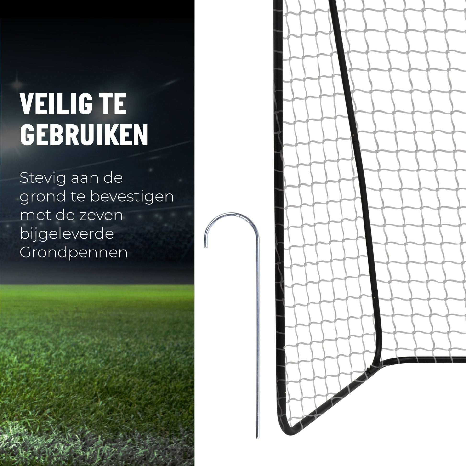 Voetbaldoel 300 X 120 X 205Cm - Afanaya