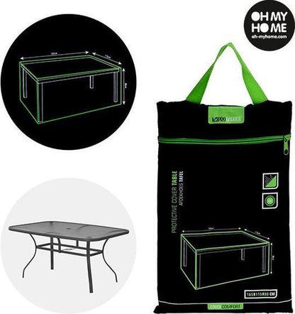 Waterproof Cover for Garden Table Outdoor Furniture Protection 165x115x80 cm - Afanaya